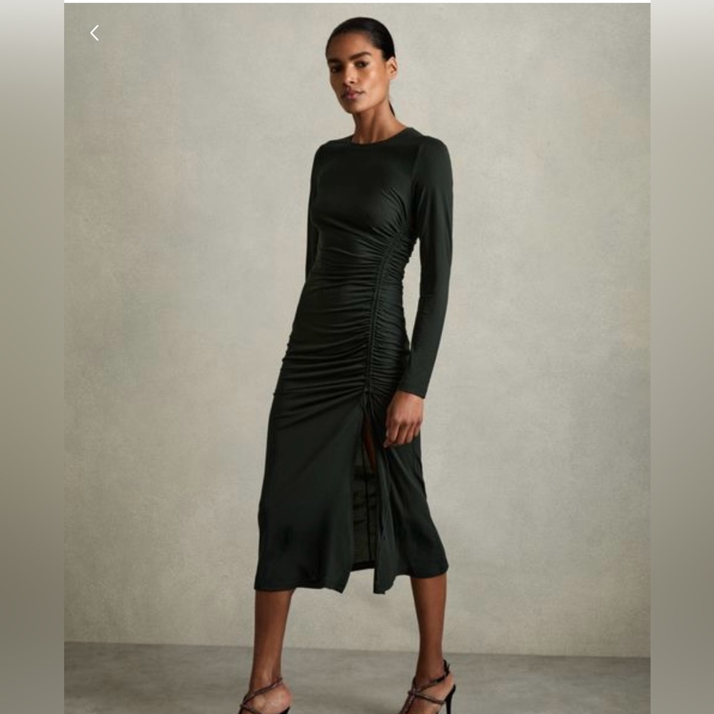 REISS Rosie Ruched Jersey Dress - Petite 2 2P
